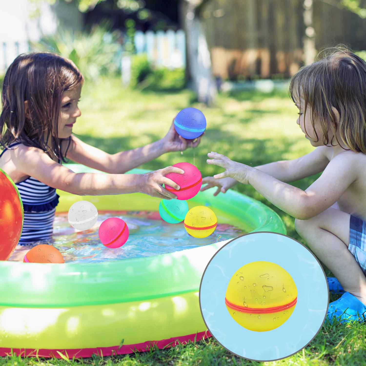 Summer water toys, outdoor water fights, water polo, multi-color, multiplayer interaction, beach, seaside Color Random 4
