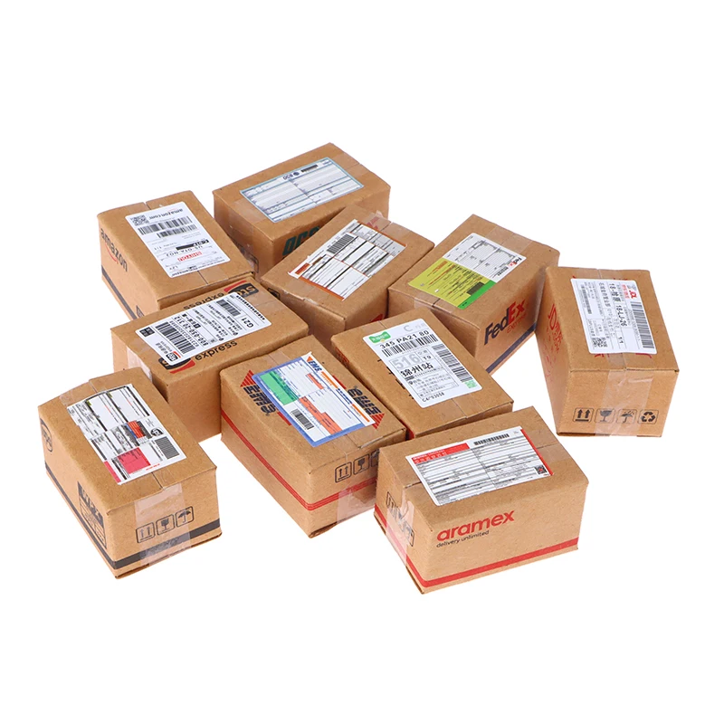 

6Pcs/Set Dollhouse Miniatures 1:12 Package Parcel Mini Express Box Gift Box Modle Toys Paper Box Pretend Play Doll house Decor