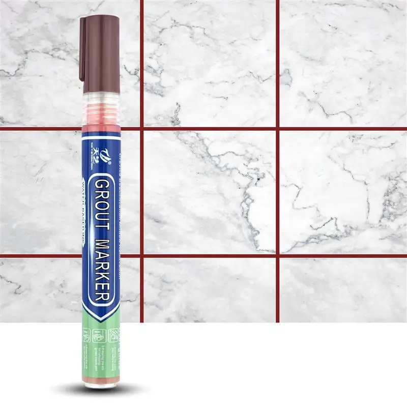 White Waterproof Tile Grout Repair Pen for Bathroom and Floor Decontamination