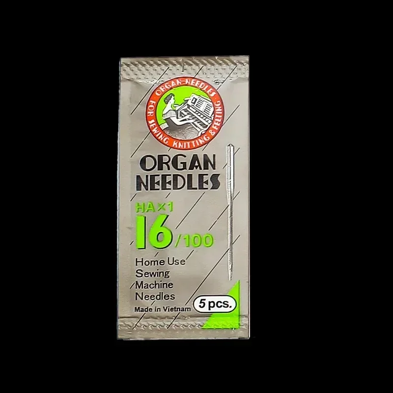 Sewing Needle 5Pcs Pack ORGAN Household Sewing Machine Needles HAX1 for SINGER BROTHER Size 8 9 10 11 12 14 16 18