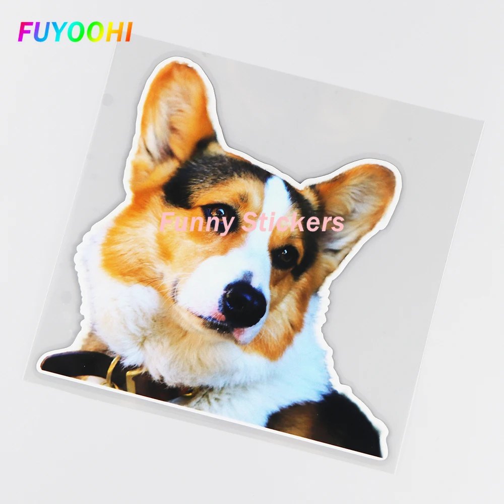 

Внешние/Защитные забавные наклейки FUYOOHI, милый Аватар корги, креативные модифицированные Мультяшные аксессуары для украшения