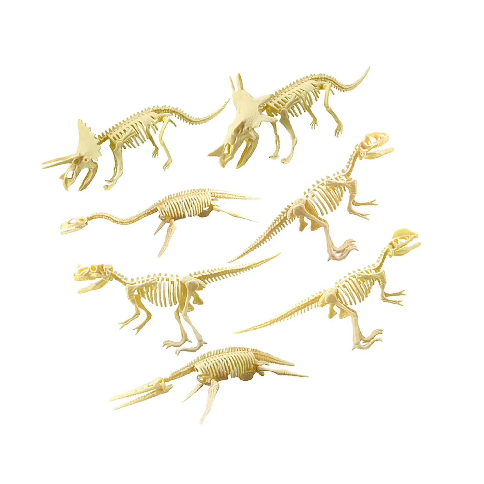 

7x Dinosaur Skeleton Models Triceratops Toys Learning for Birthday for Kids