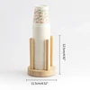 P82D Disposable Cup Storage Holder Rack Shelf Water Tea Cups Wood Dispenser with Longer Stick Mug Display Stand Organizer 4