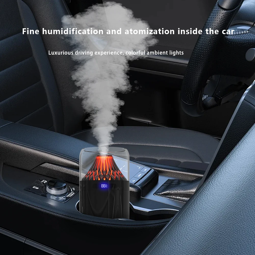 Volcano Air Humidifier with Colorful Night Light Volcano Essential Oil Diffuser Humidifier Diffuser for Car Home Office