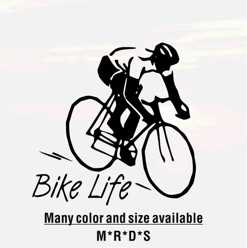 

Car Sticker Bike Life Peddle Bike Cross Country Bike Sticker Decals Black/Sliver Reflective Car Accessories