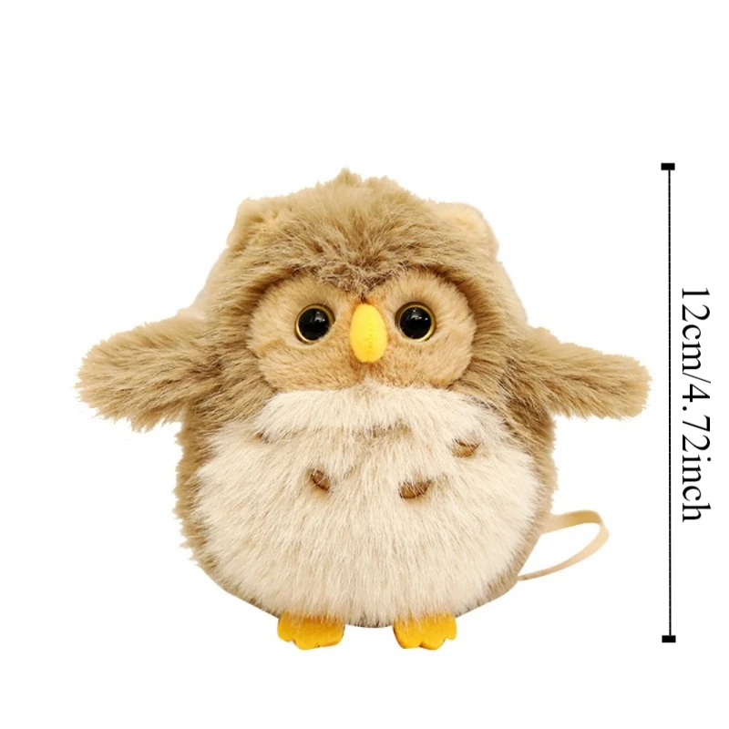 PP Cotton Penguin Stuffed Plush Toy Soft Fun Doll Magnetic Shoulder Standing Owl Doll Handmade Comfortable Pet Bird Stuffed Doll