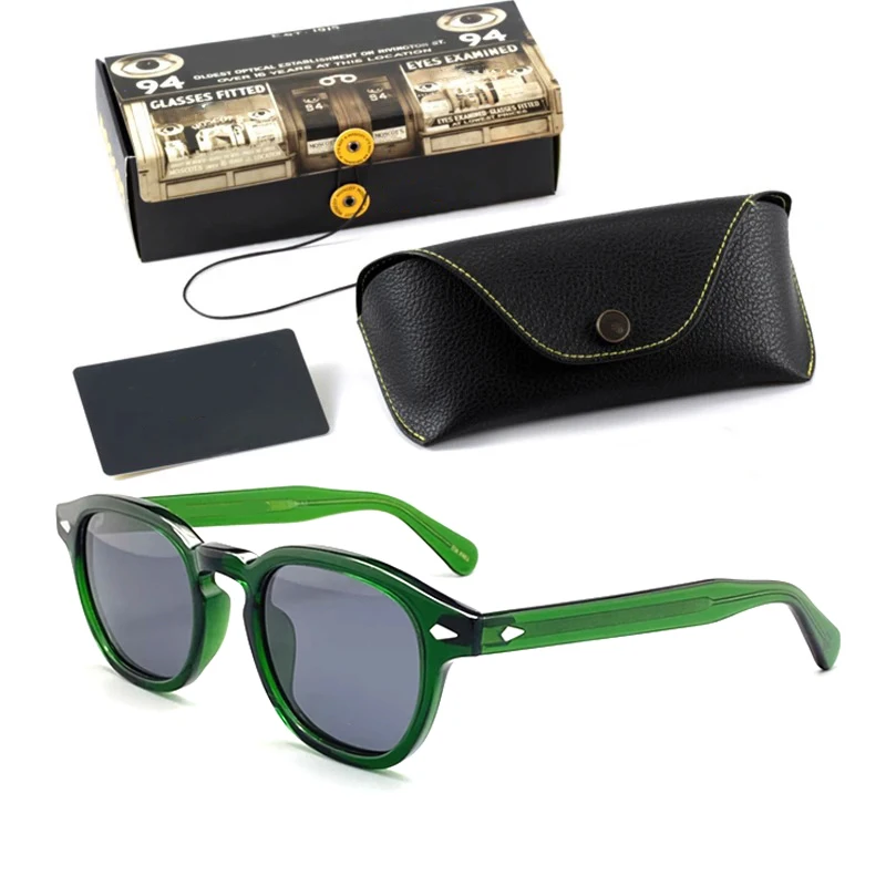 Polarized Sunglasses Johnny Depp Style Men Women Luxury Brand Vintage Acetate Frame Night Vision Goggles
