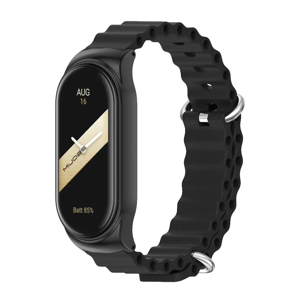 Premium PU Leather Wristband and Metal Bracelet