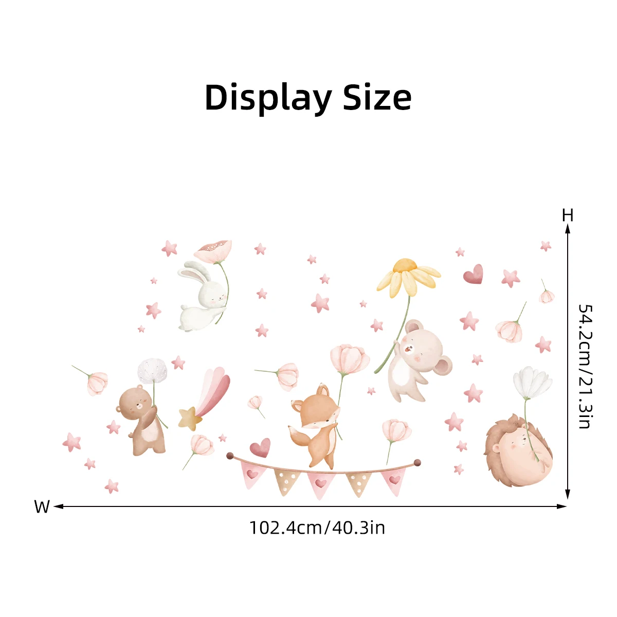 Wall Stickers Wall Sticker 1pc Cartoon Star Animals Wall Stickers Decoration for Bedroom Decor Kids Baby Room Children's Room Wall Decals Living
