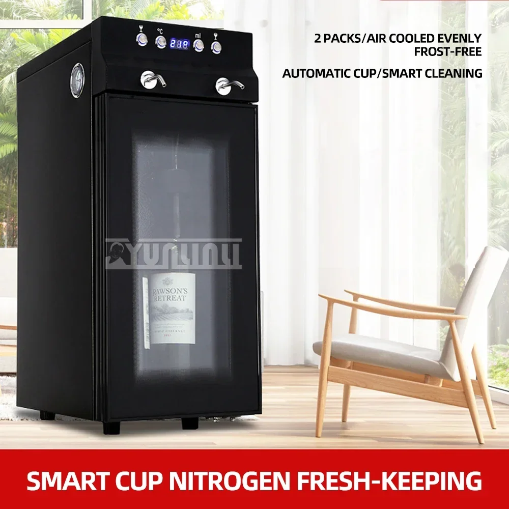 Commercial Fresh Wine Dispenser Machine Two Bottle Cooler Chiller Wine Constant Temperature Dispenser
