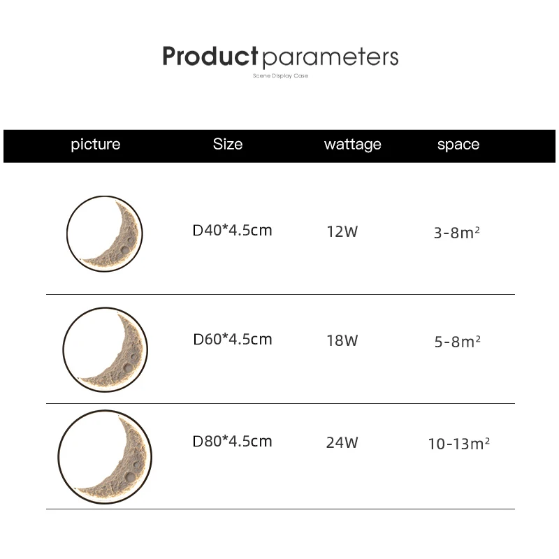 Nordic Moon Wall Lamp Modern Round Golden LED Wall Light Sconces Resin Luminaire For Living Room Bedroom Interior Decor Lighting 3