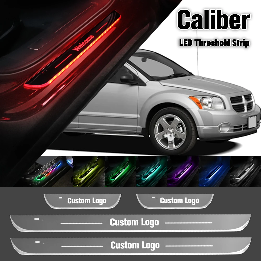 

For Dodge Caliber 2006-2012 Car Door Sill Light Customized Logo LED 2009 2010 2011 Welcome Threshold Pedal Lamp Accessories