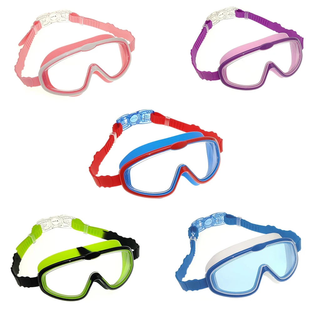 Waterproof Silicone Swimming Goggles For Kids Big Frame HD Swim Glasses Anti-Fog Eyewear Swim Accessories swimming goggles children safety goggles