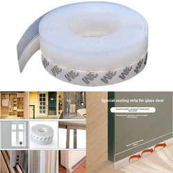 Door Bottom Seal Strip Weatherproof Rubber Tape - Self - Adhesive Wind and Dust Barrier - 1pcs - 5M