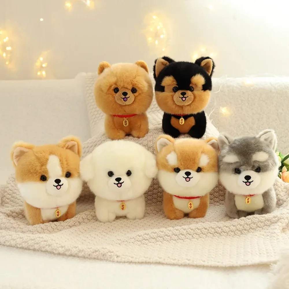 

Stuffed Doll Adorbale Furry Plush Corgi Dog Animal Plush Fluffy Dog Plush Toy Cartoon Soft Fluffy Puppy Soft Doll Children