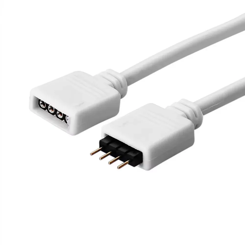 Multicolor LED Strip Extension Cable with Pin Adapter - Various Lengths and Connector Options