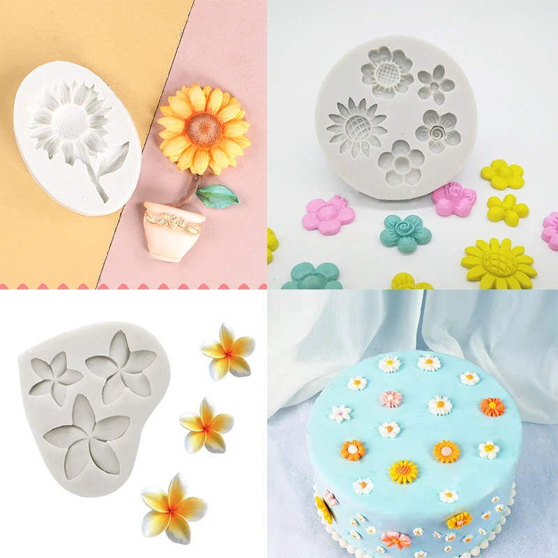 

3D Daisy Chamomile Flower Silicone Cake Mold DIY Fondant Chocolate Jelly Mousse Baking Decoration Tools Bloom Clay Plaster Mould