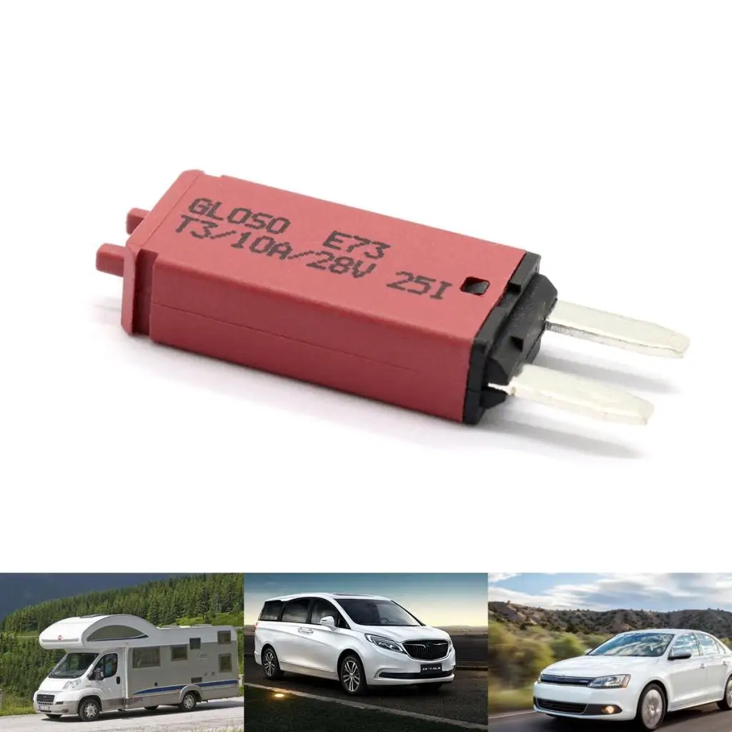 12V-24V Automotive Circuit Breaker Small Blade Fuse Resettable 10A