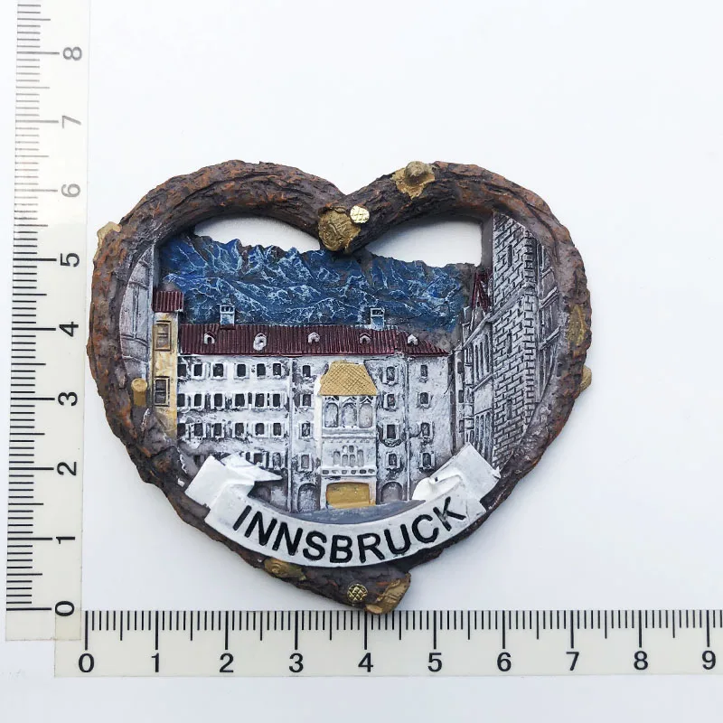 

Love Innsbruck Fridge Magnet Cultural Landscape Resin Message Stickers Tourism Souvenir Decoration Crafts