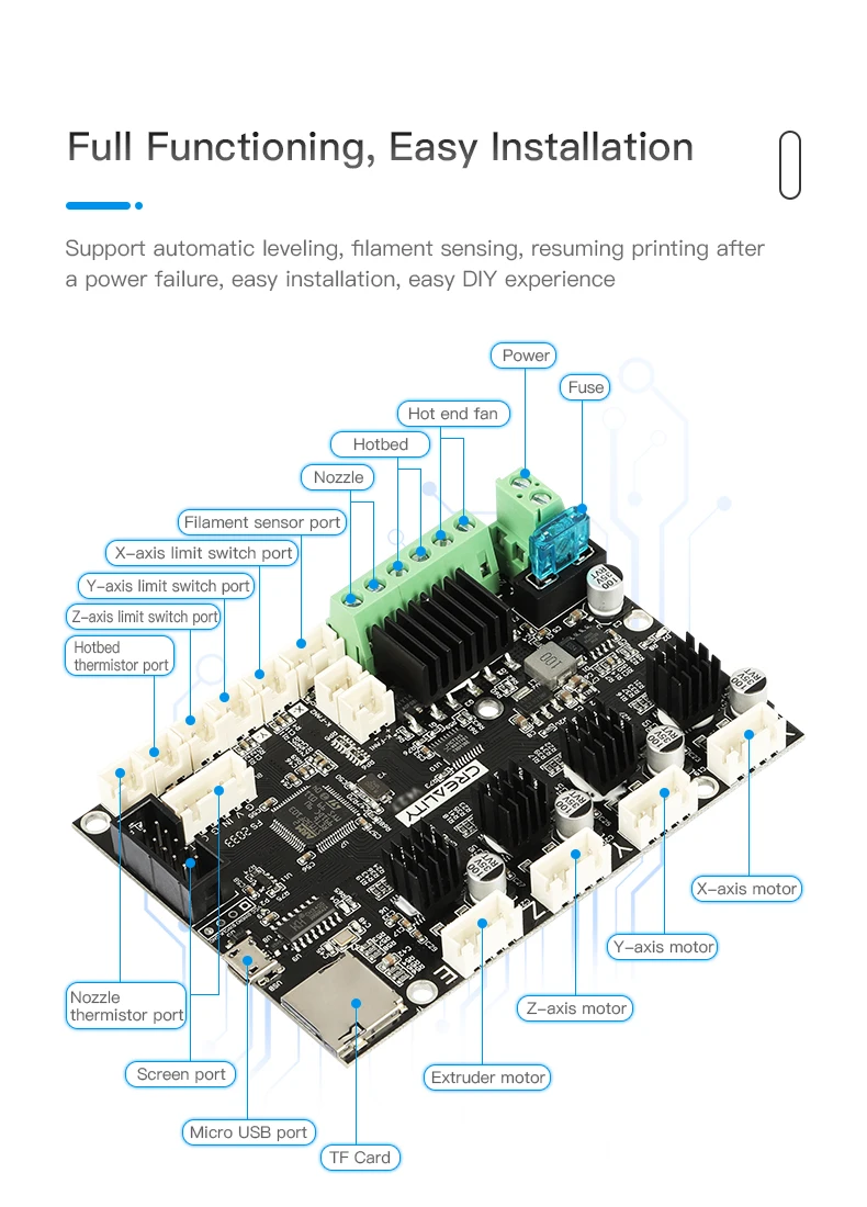 Impressora 3D, 32 Bit, Atualizado, Alto Desempenho,