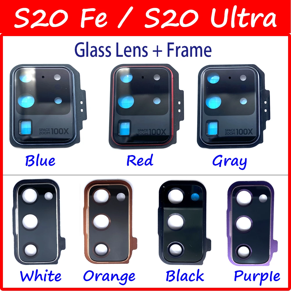2Pcs/Lot，100 Original For Samsung Galaxy S20 Ultra Fe Back Camera