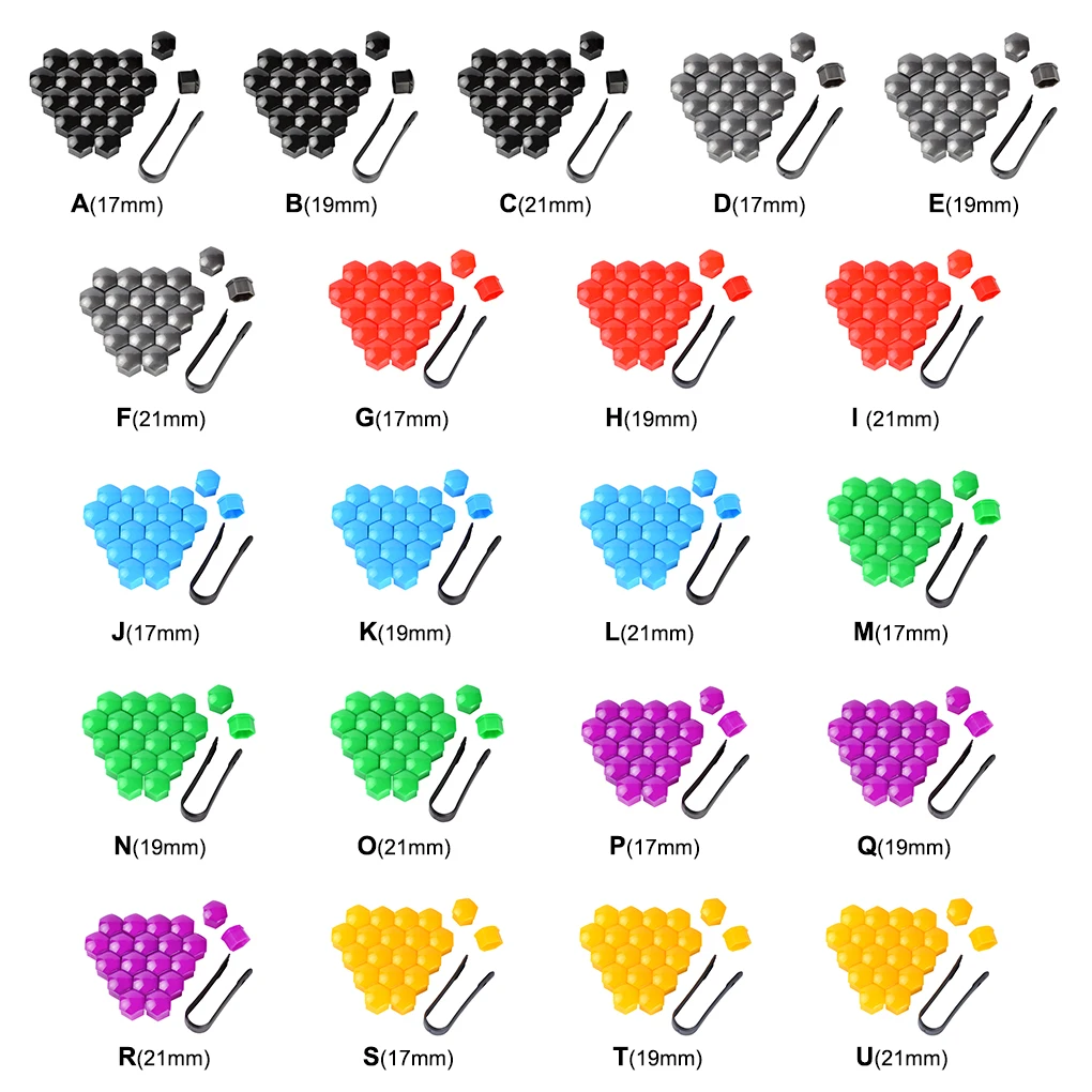 Radmutternkappen Für Volvo XC40 R Design - 20 Stück, 19mm