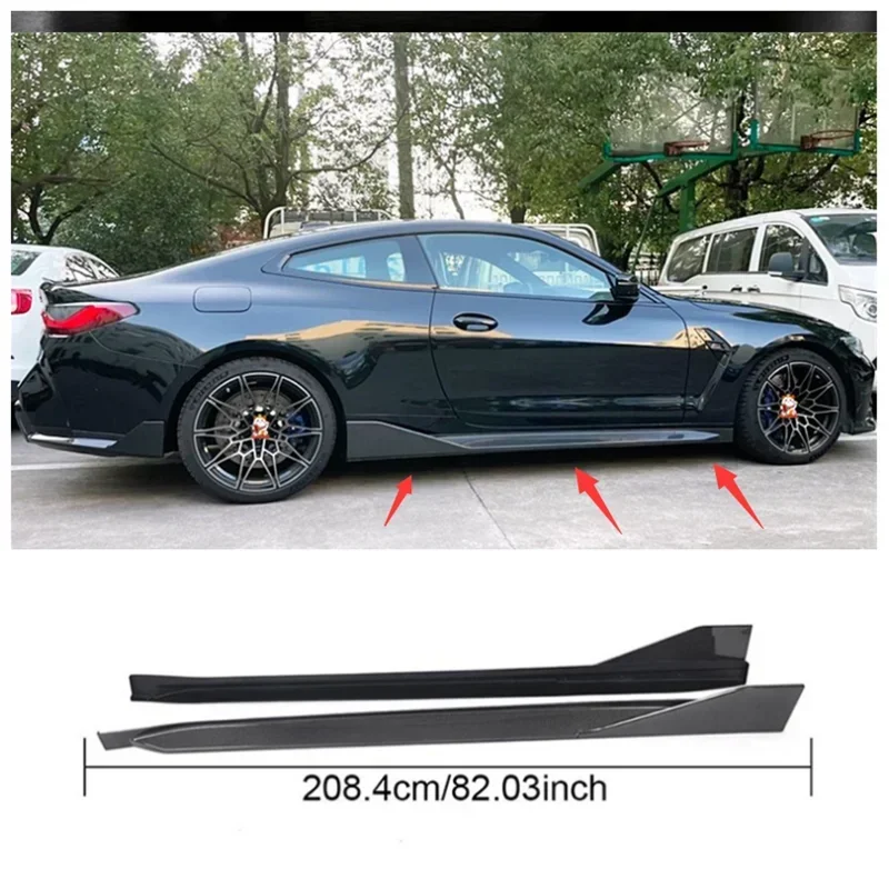 

For BMW G80 G82 M3 M4 2021 2022 2023 2024 High Quality Carbon Fiber Car Bumper Side Skirt Kit Lip Spoiler Cover