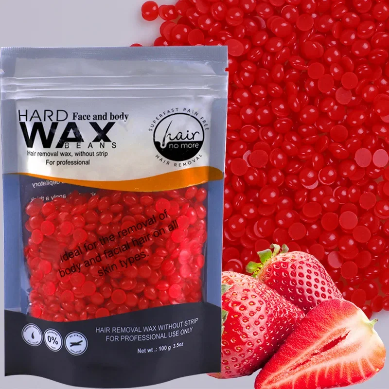 Wax beans Depilatory Solid Hard Wax Therapy Pellets Honey Bikini Face Hair Legs Arm Hair Removal Bean Unisex 100g /Pack