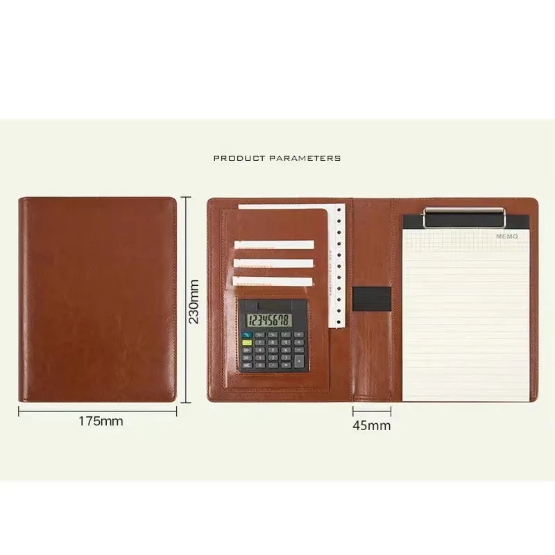 multi-functional A5 filing folder business manager contract folder office paper clipboard writing pad notepad calculator