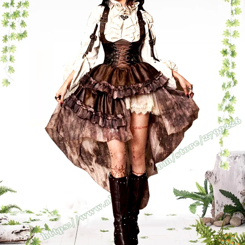 2024 Y2K Japanese Steampunk Punk Asymmetrical PU leather