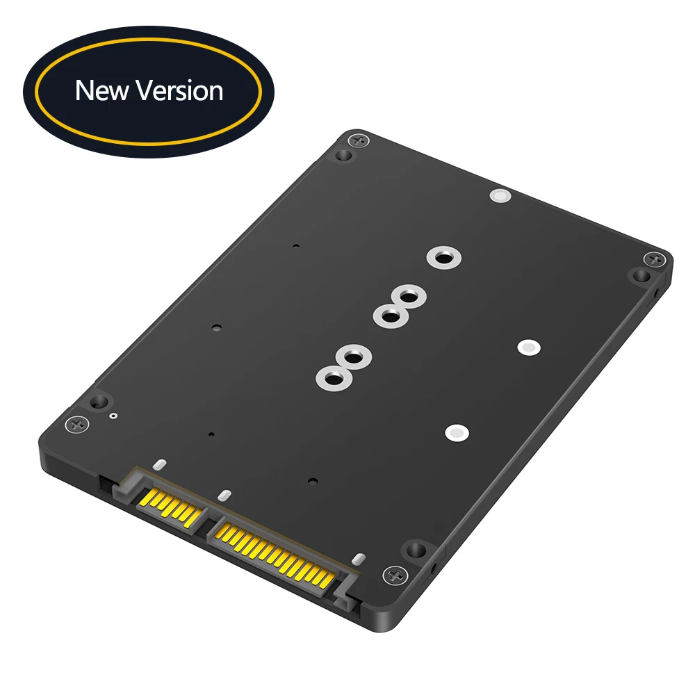 SSD Enclosure Hard Drive Adapter Plastic 2 in 1 Combine M.2 NGFF key B & mSATA SSD To 2.5 SATA3