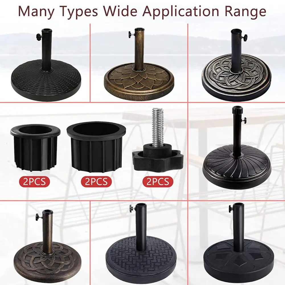 1 Set Umbrella Base Stand Replacement Parts Umbrella Base Stand Rustproof Wide Compatible Hole Ring Plug Cover