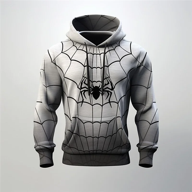 thumbnail image 1 of Sudaderas con estampado 3D de araña para hombre, Sudadera con capucha de gran tamaño, ropa de calle Harajuku de tendencia Hip Hop, Cosplay de ocio, moda de otoño, 1 of 3