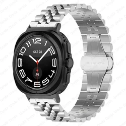 Stainless Steel Metal Bracelet for Smartwatches - Stylish Strap for Women and Men (Silver)