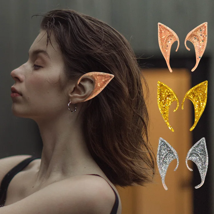 

Elven Elf Ears False Ears Props Fairy Angel Dress Up Cosplay Costume Accessories Christmas Halloween Decoration Party DIY Decor