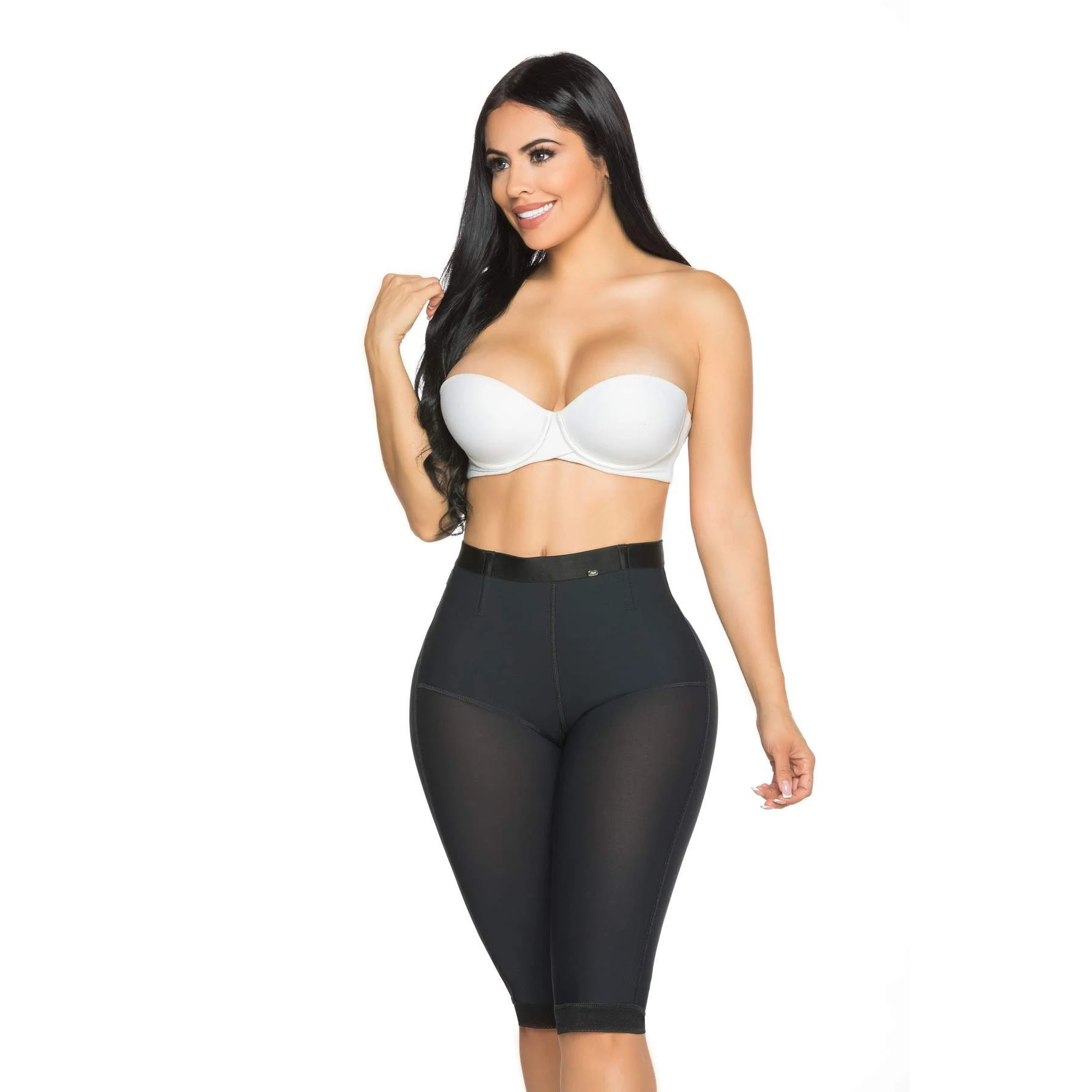 Lace Shaper Slimming Shorts To knee Natural Enhancement Abdominal Compression Invisible Effect Postpartum Shapewear