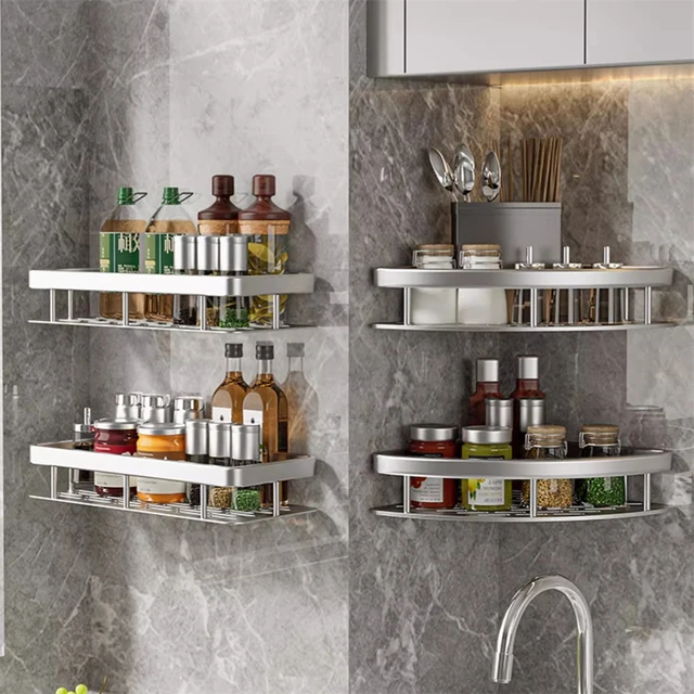 Bathroom Shelves No-drill Wall Mount Corner Shelf Shower Storage Rack  Holder for WC Shampoo Organizer Bathroom Accessories - AliExpress