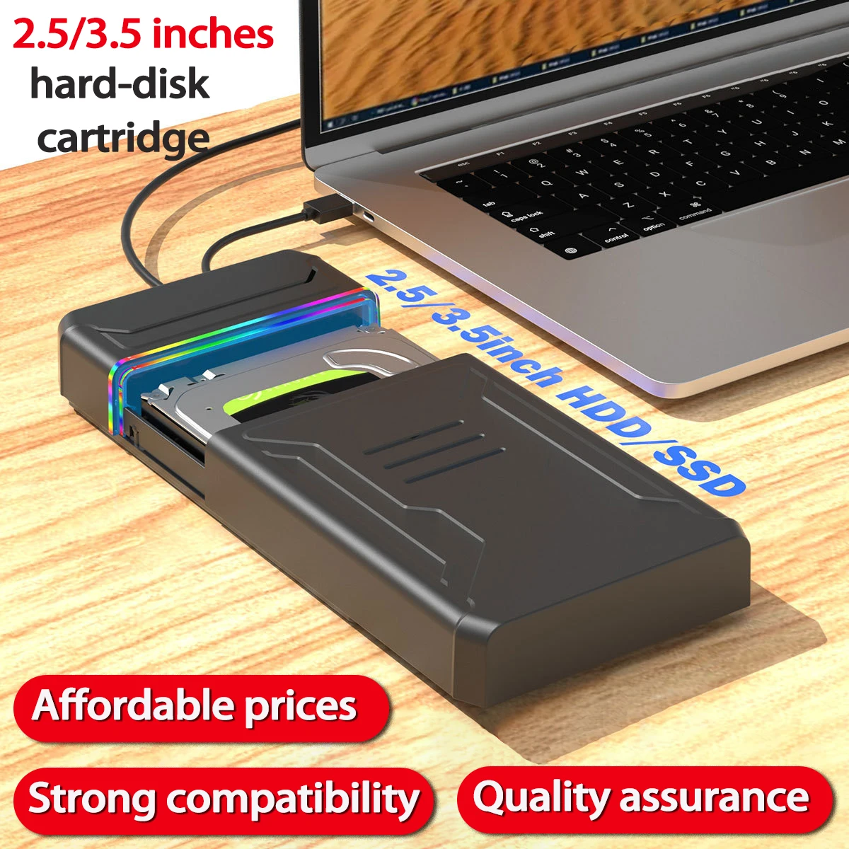 UTHAI D49 New portable hard drive box 3.5/2.5-inch TYPE-C external box For laptop external hard drive