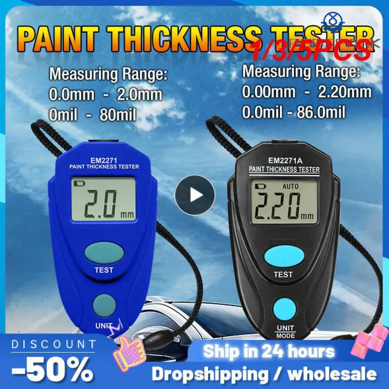 

1/3/5PCS Mini Car Paint Thickness Meter Car Accessories Paint Thickness Gauge Auto Coating Manual Digital Digital Display