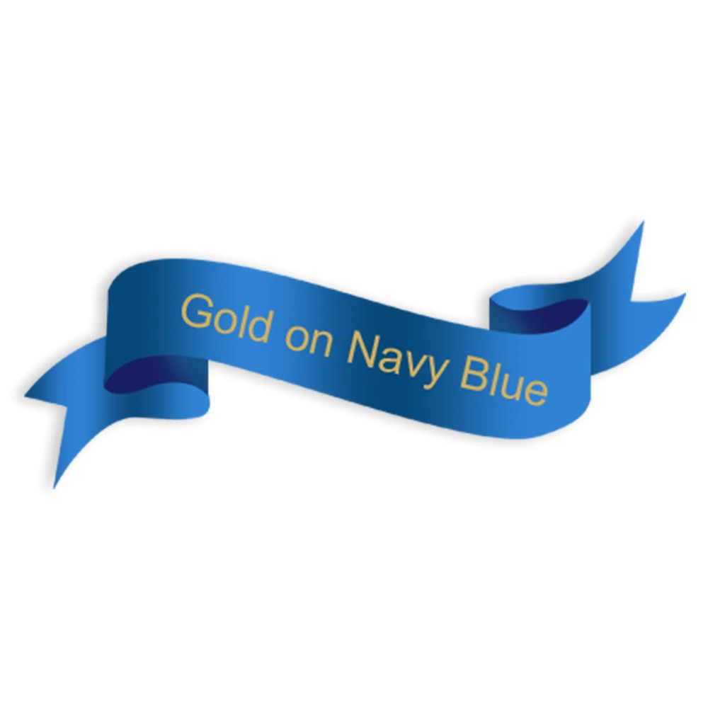 Gold on Navy