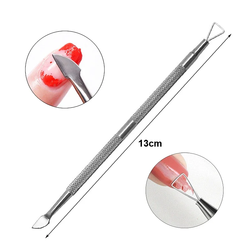 Dead Skin Stainless Steel Double-ended Cuticle Pusher Push Remover For Pedicure Manicure Nail Art Cleaner Care Tool