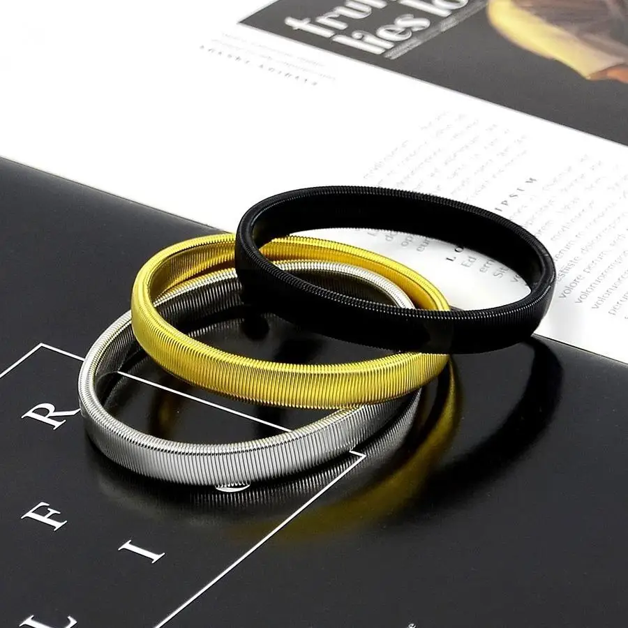 Metal Shirt Sleeve Holder Garter Elastic Armband Men Fashion Adjustable Arm Cuffs Bands Anti-Slip Cuff Holder Armband