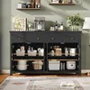 Sideboard Buffet Cabinet with Storage, Kitchen Storage Cabinet with 2 Drawers and 4 Doors, Wood Coffee Bar Cabinet, Sideboards 3