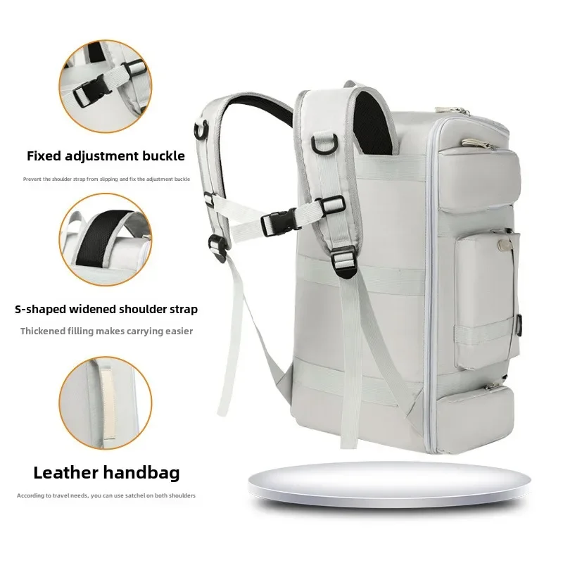 Zaino per laptop da uomo multitasche da viaggio di grande capacità Viaggio d'affari Carry-on Weekendder Zaino casual Bagagli Borsa da trekking bolso - immagine 4