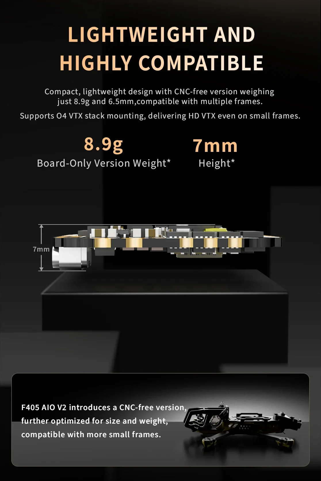 Speedybee F405 SpeedybeeF405 AIO V2 35A/40A 3-6S 5V/9V 1,5A BEC Betaflight Stack – Detail 9