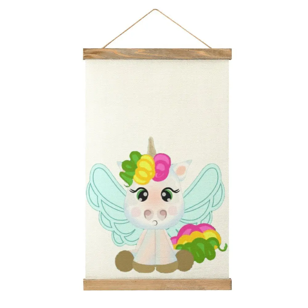 Canvas Hanging Picture Divertidos De Unicornio Bebé Unicornio Funny Graphic Humor Graphic Painting Living Room Craft Decoration