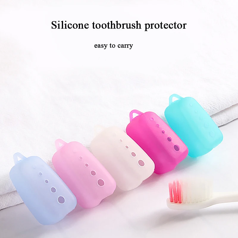 

Portable Toothbrush Head Protection Cover Silicone Toothbrush Head Cover Silicone Protection Cover Sanitary Bathroom Supplies