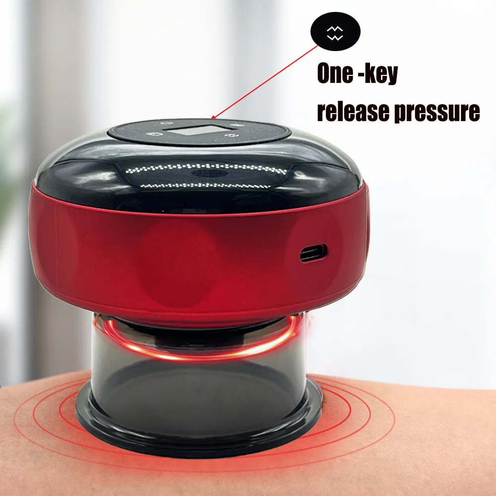 Smart Electric Vacuum Cupping Device Body Scraping Massager Heating Suction Cup Device Physical Fatigue Relief Beauty Health 4