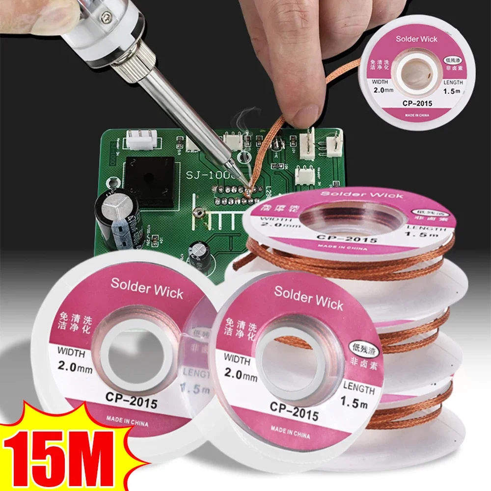 Stoppino Saldatura 2.5mm Filo Dissaldante No-Clean 2,5mm X 1,5m - Per Rimozione Stagno Flussante Per Saldatura Stagno - Foto 4