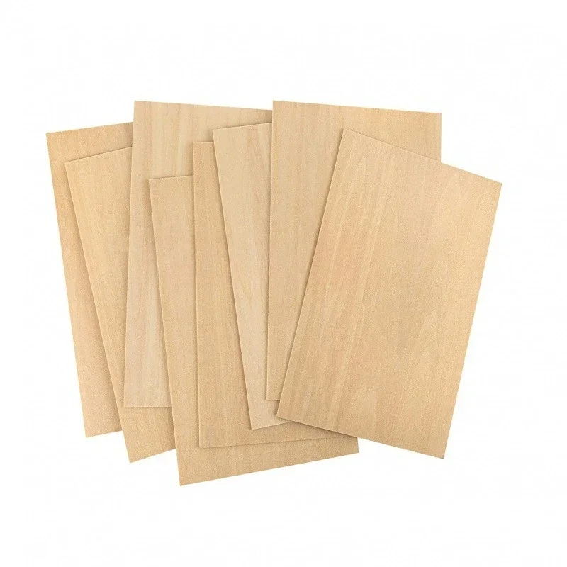 10Pcs 15x10cm Basswood Boards 2mm Thin Unfinished Wooden Sheets for Craft & Model Making